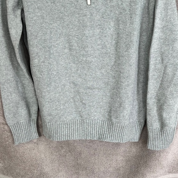 ❤️NWT Karen Scott Womens 1/4 Zip Cable Knit Sweater Sz M Smoke Grey 100% Cotton - Picture 8 of 13